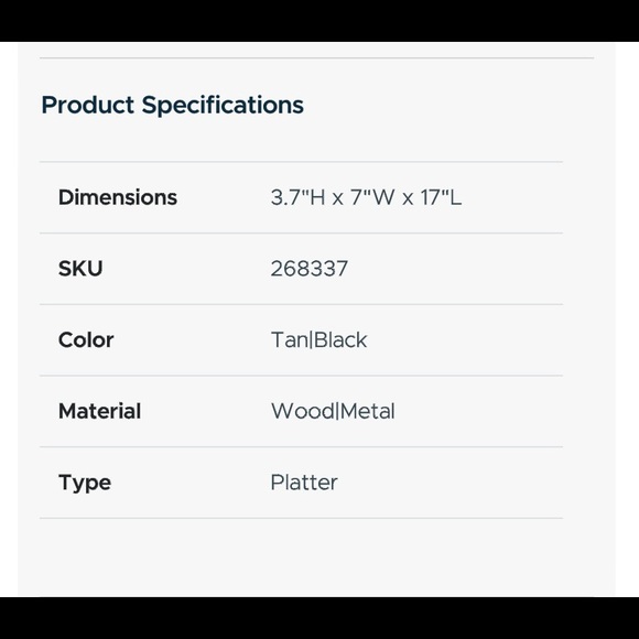 NWT Kirkland’s Home serving platter - Picture 7 of 7